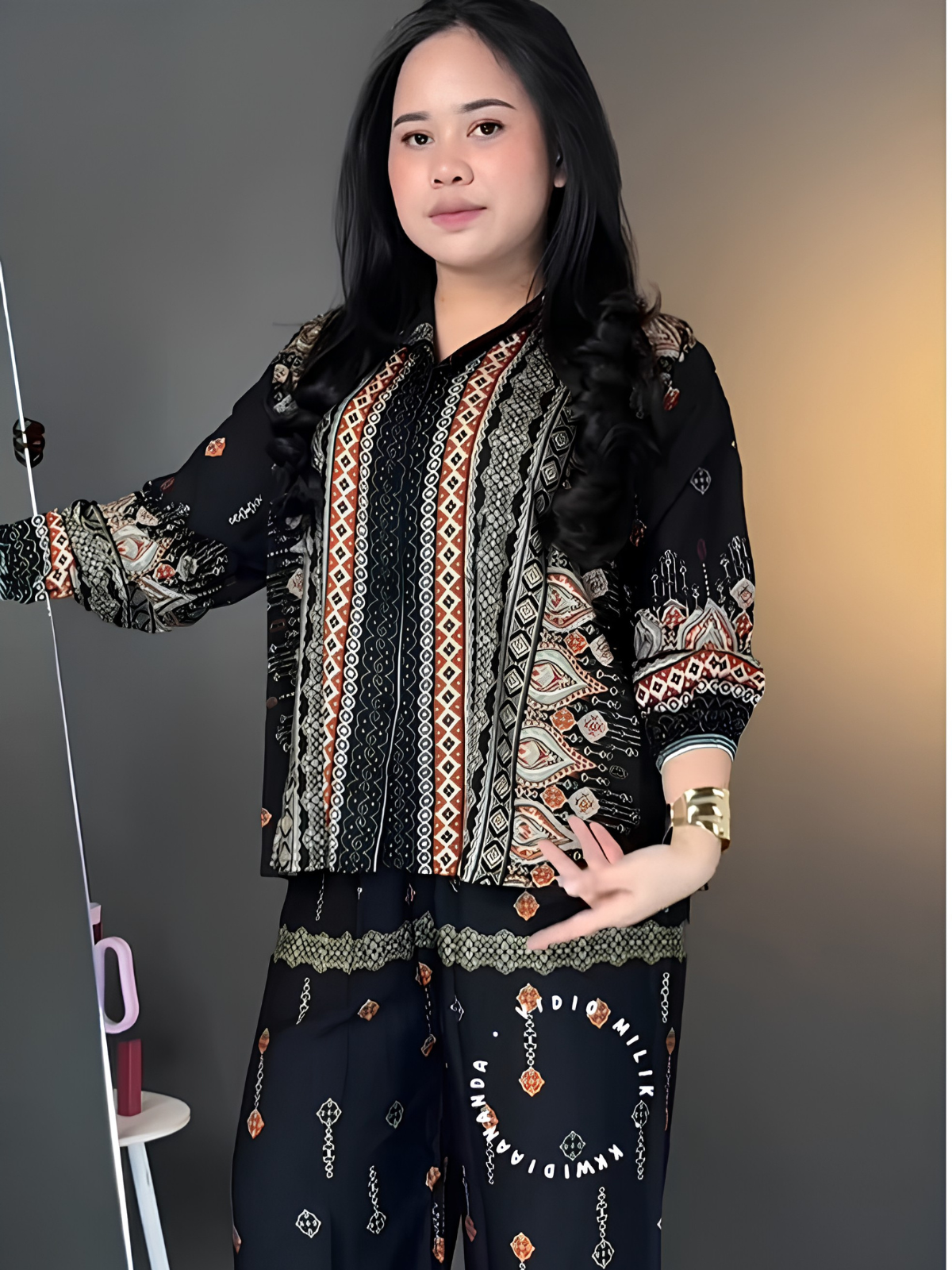 Zarevia Noir Printed Co-ord Set