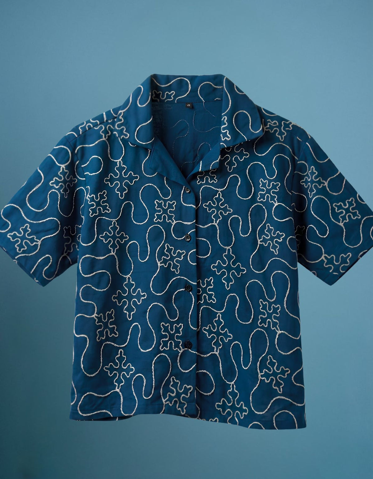 Mira Embroidered Cropped Shirt