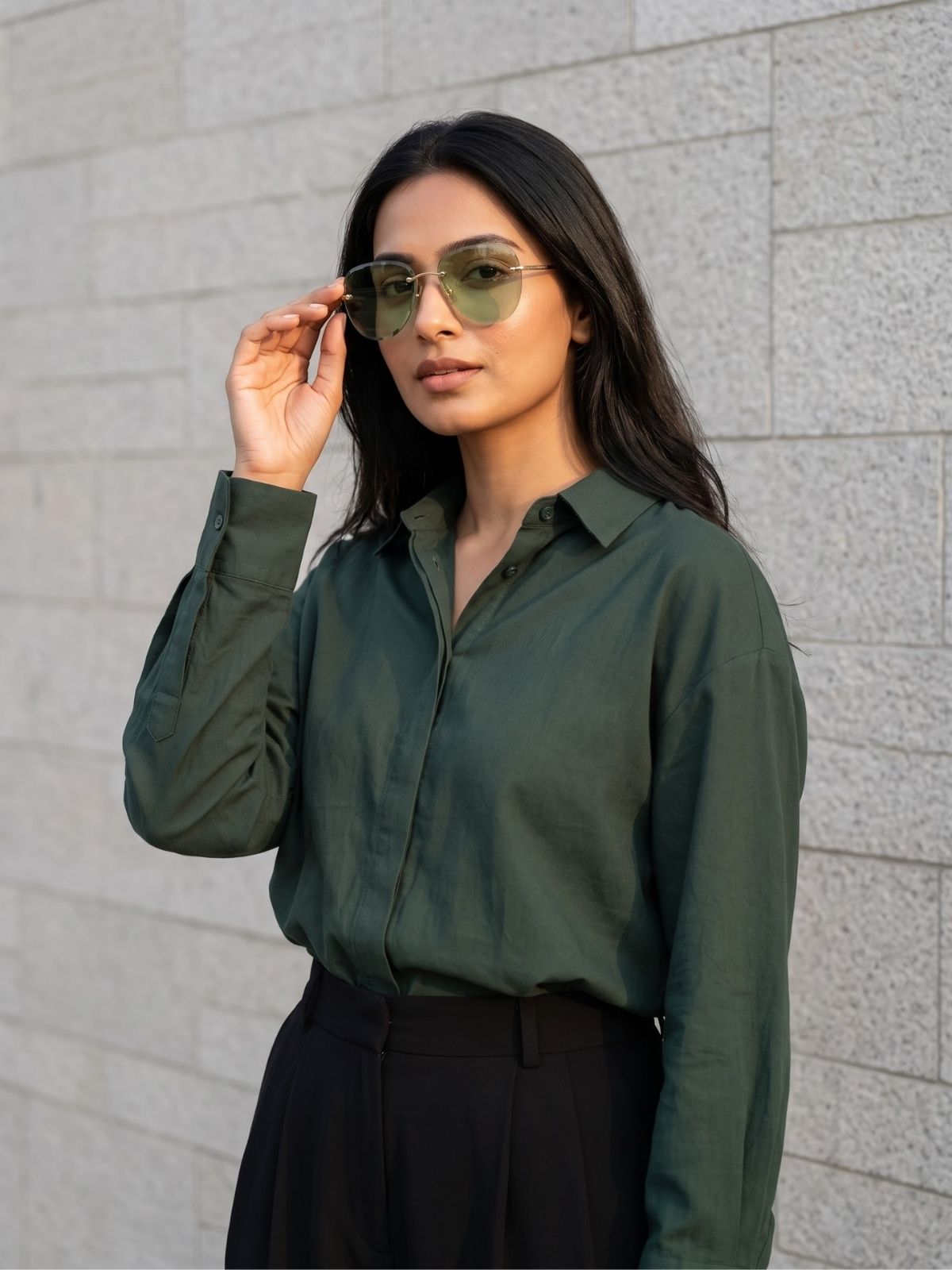 Elara Verde Sunglasses