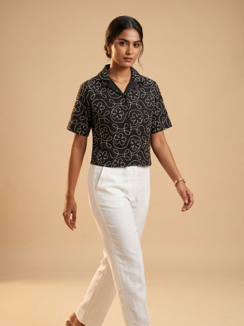 Noir Cropped Shirt