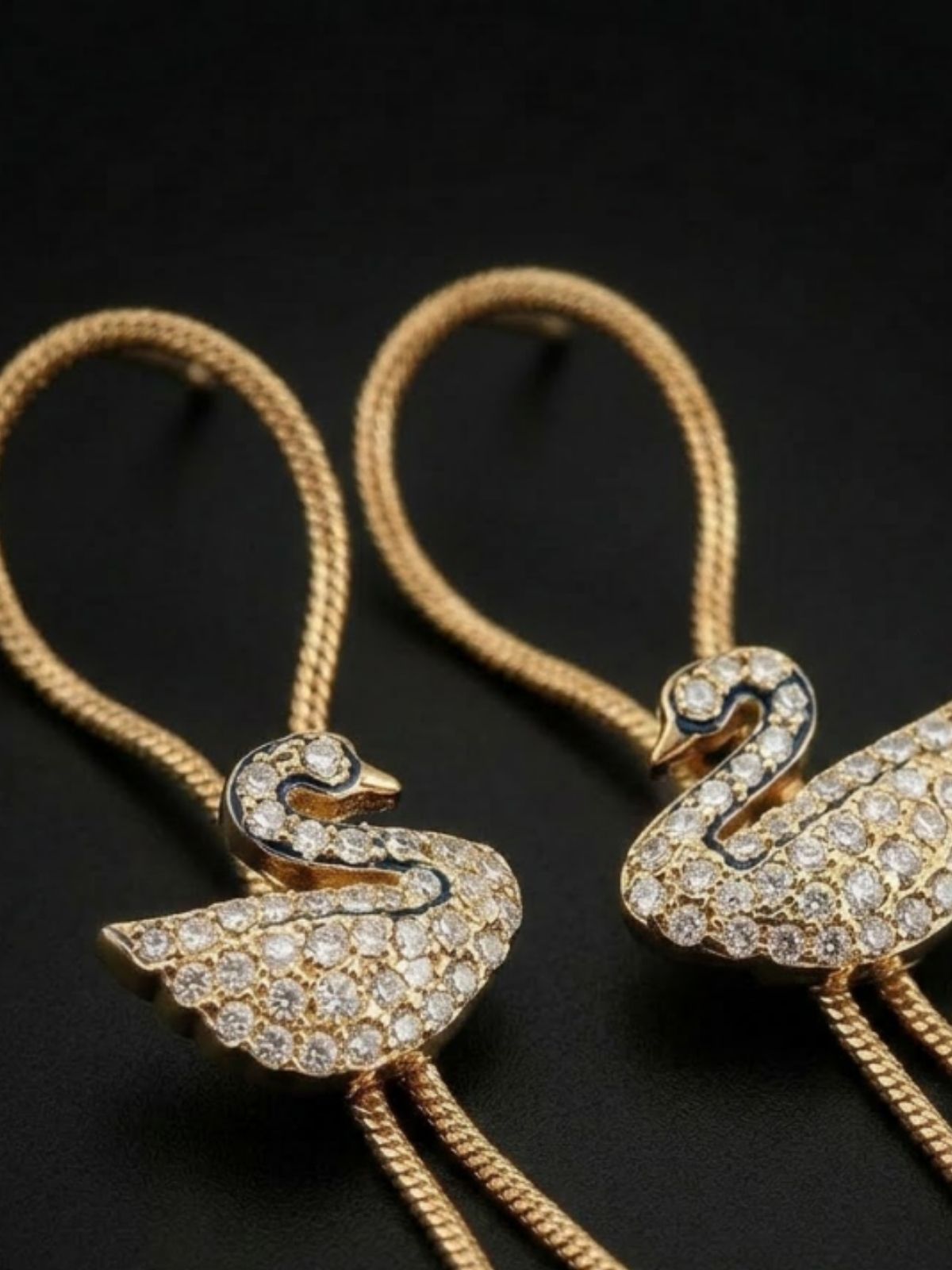 Sorelle Swan Chain Earrings