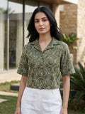 Orin Cropped Embroidered Shirt