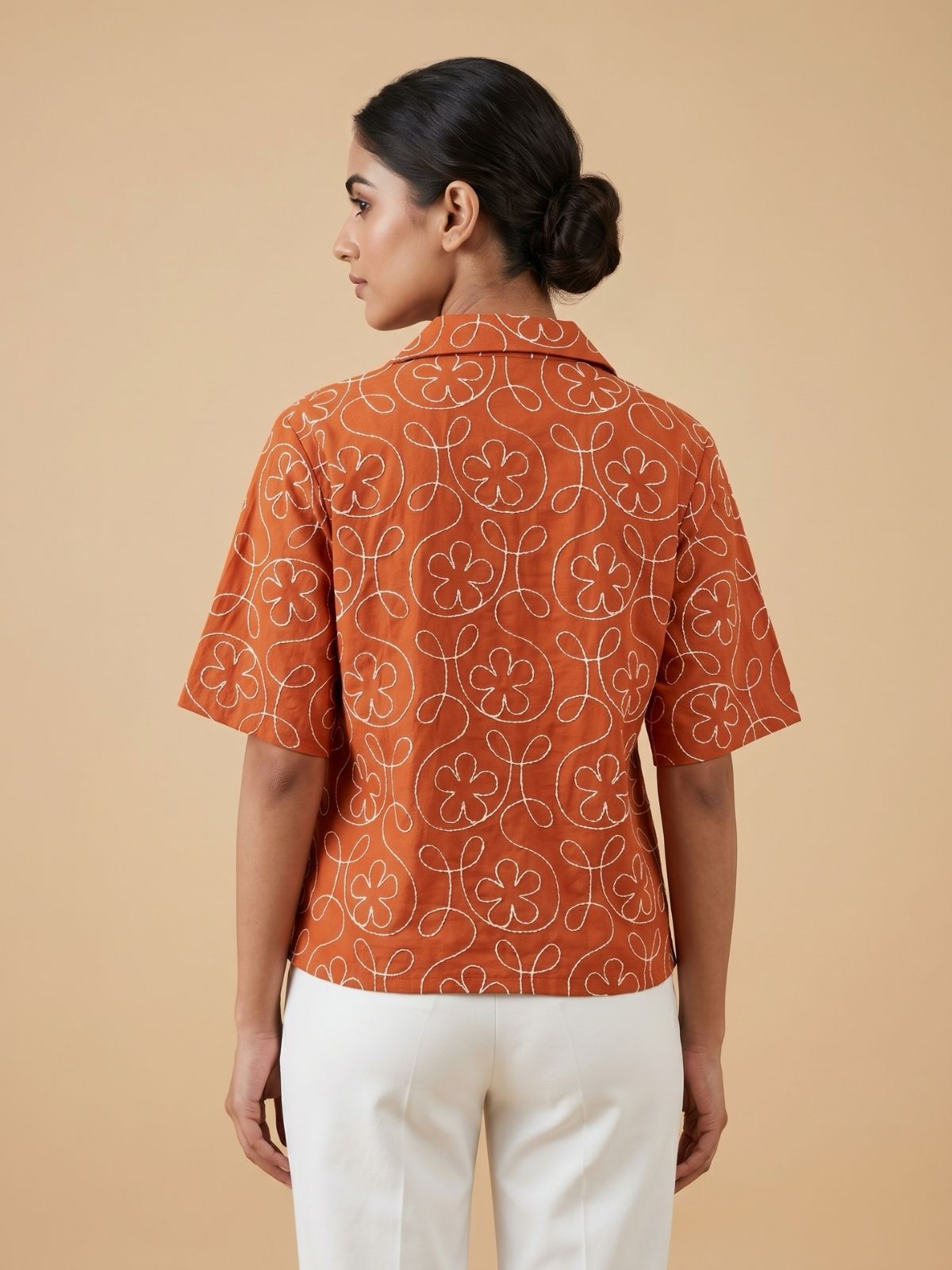 Riva Embroidered Cropped Shirt