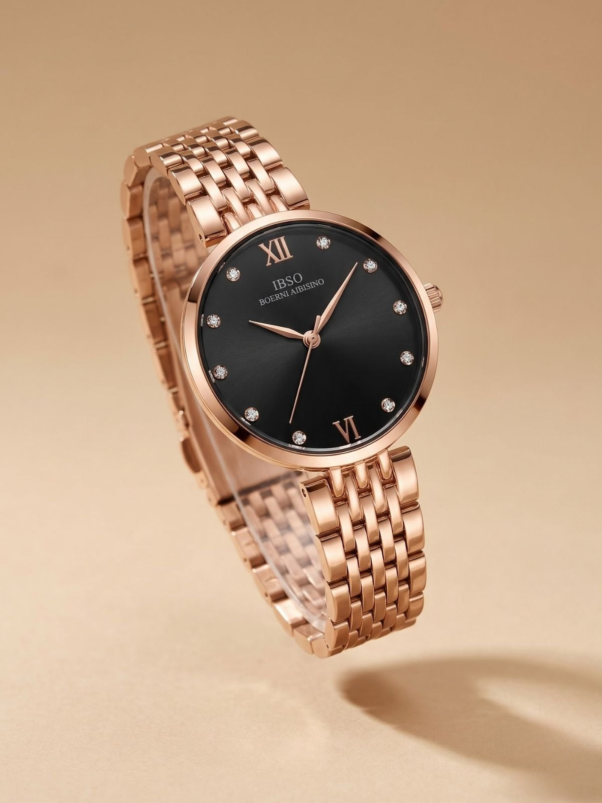 Seravelle Noir Rose Watch