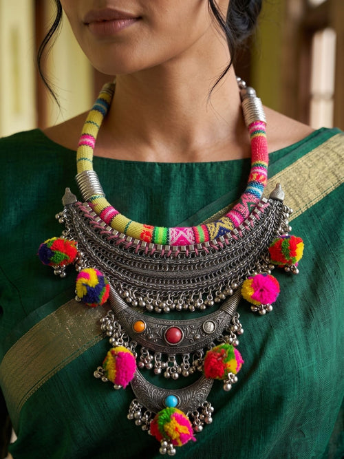 Aavira Tribal Cascade Necklace