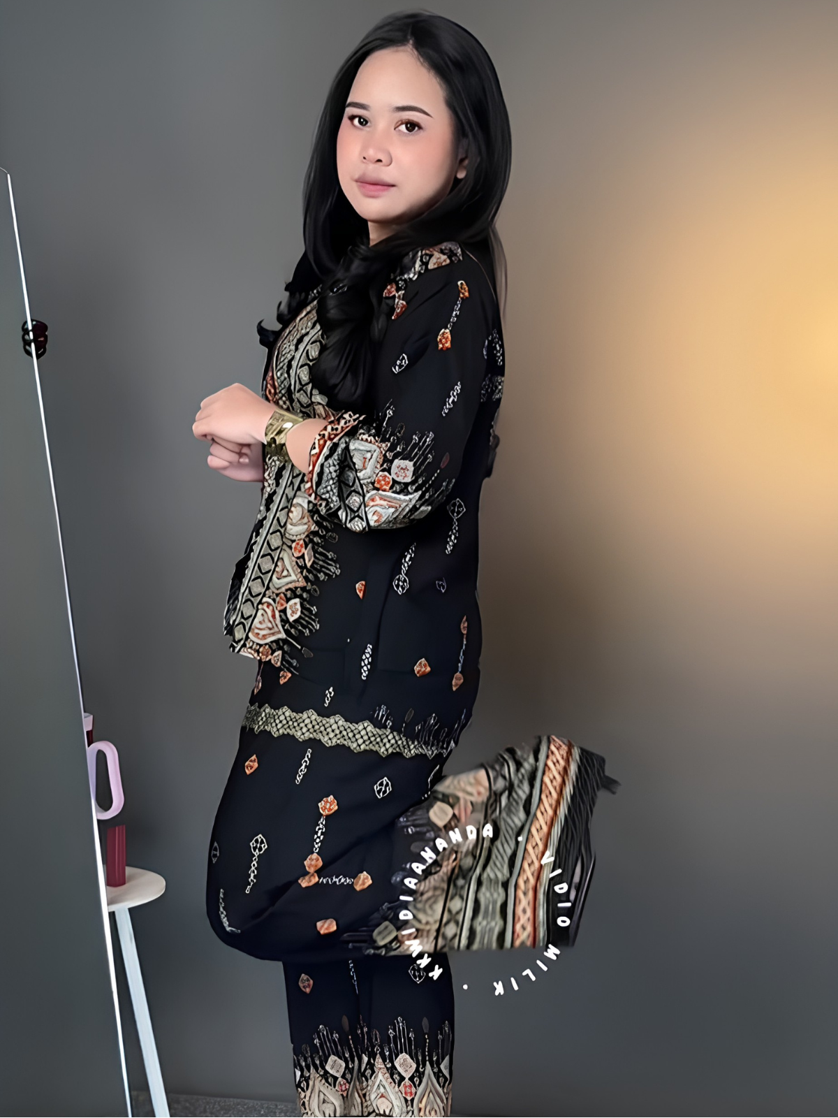 Zarevia Noir Printed Co-ord Set