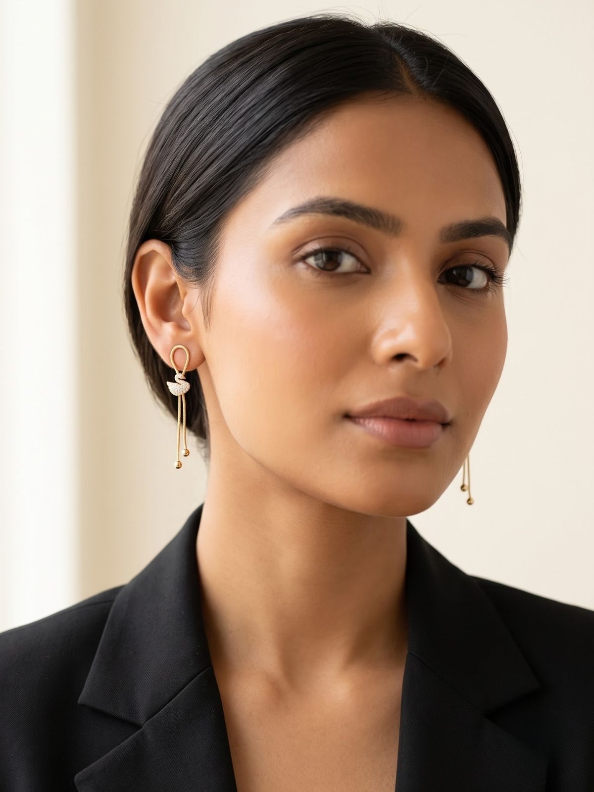 Sorelle Swan Chain Earrings