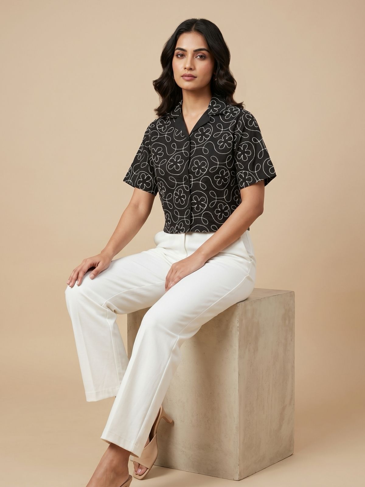Noir Cropped Shirt
