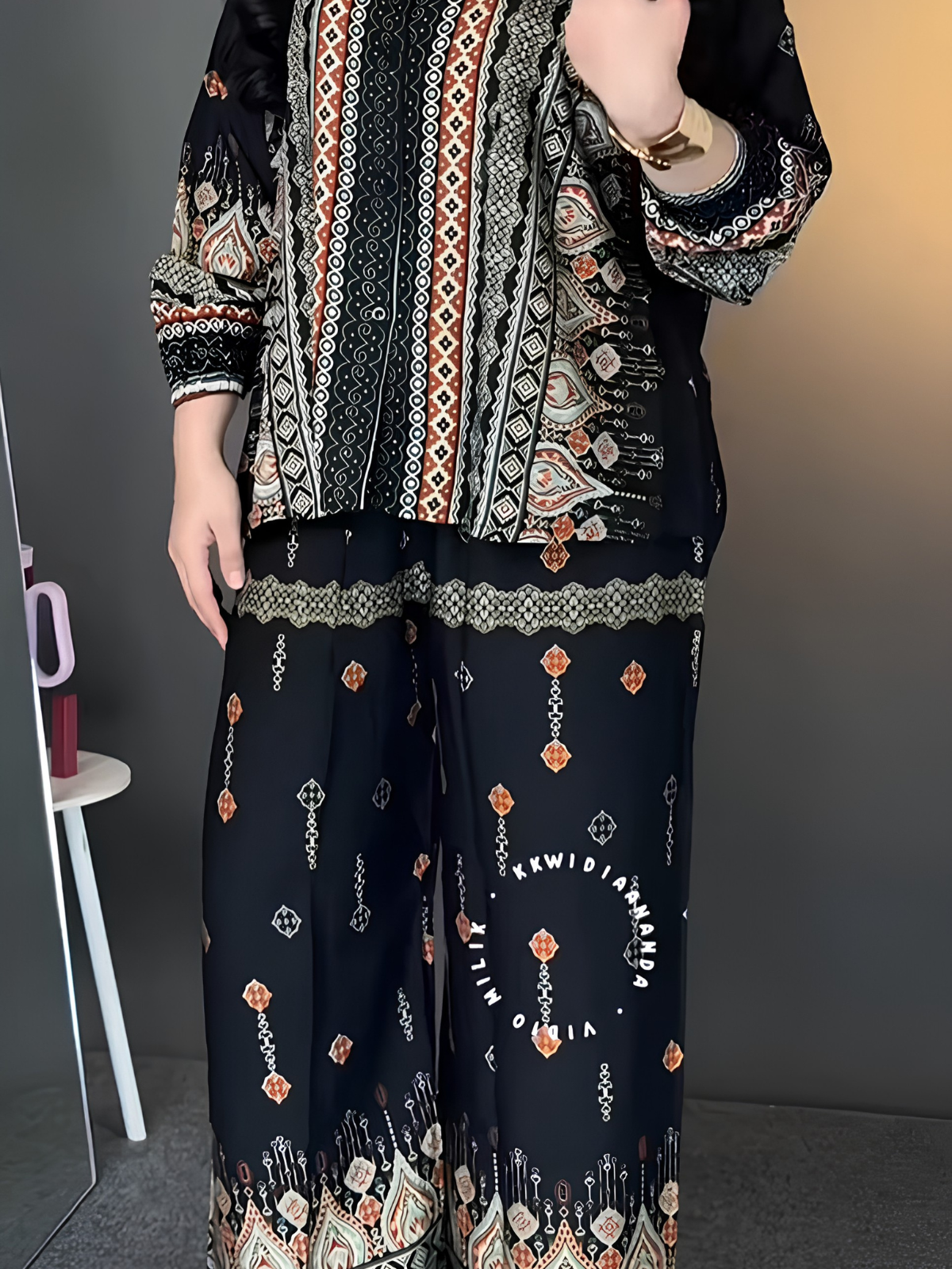 Zarevia Noir Printed Co-ord Set