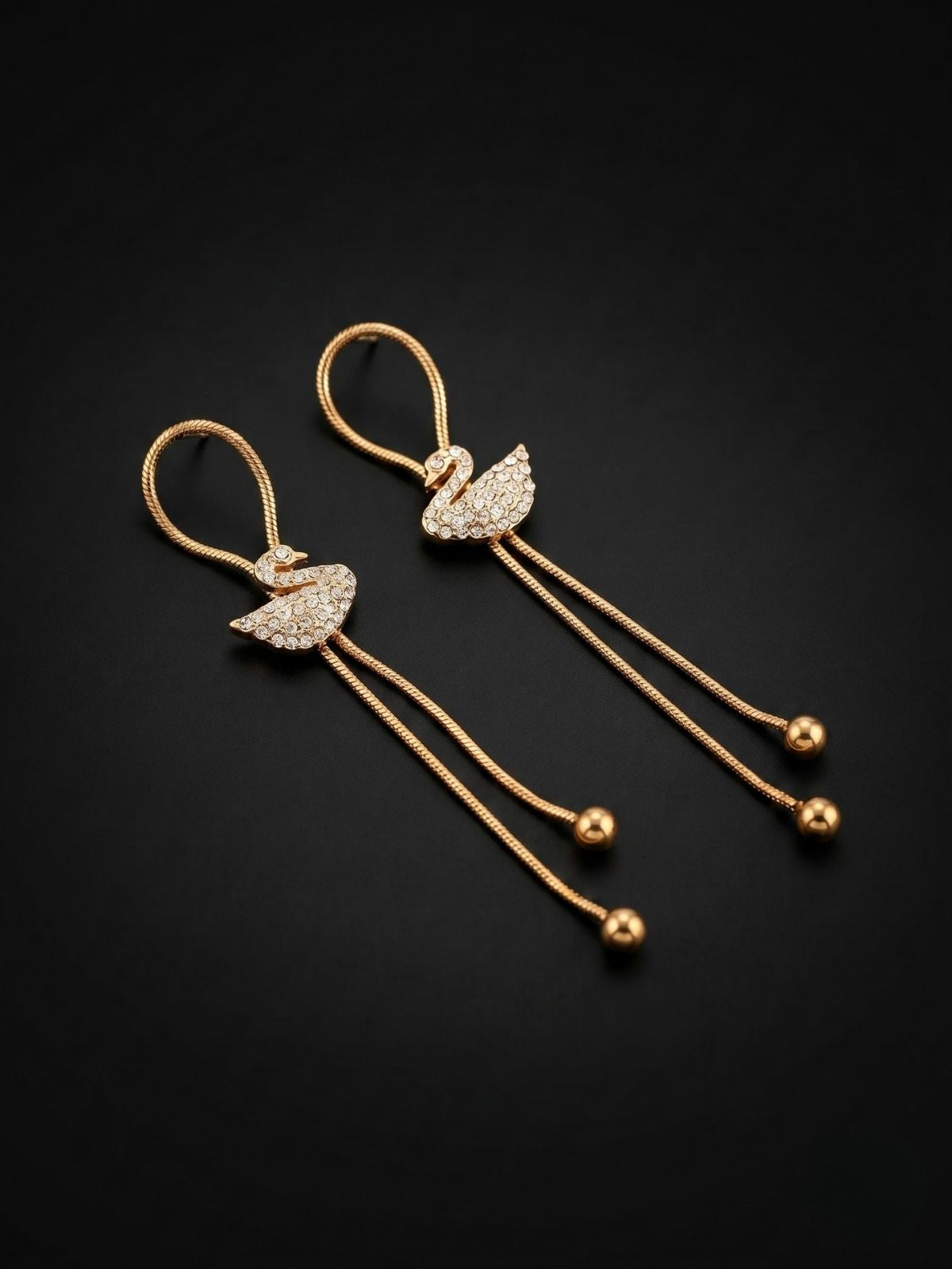 Sorelle Swan Chain Earrings