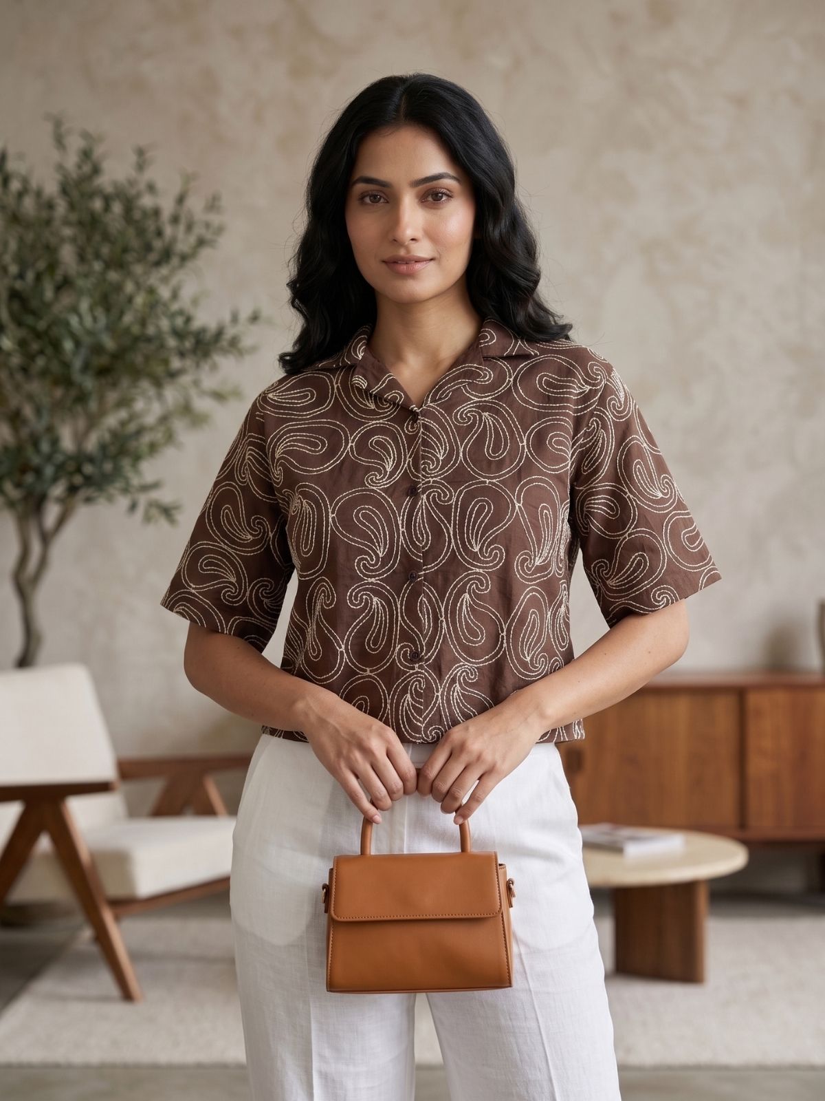 Paisley Embroidered Shirt
