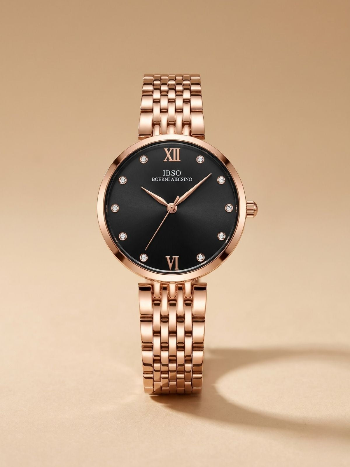 Seravelle Noir Rose Watch