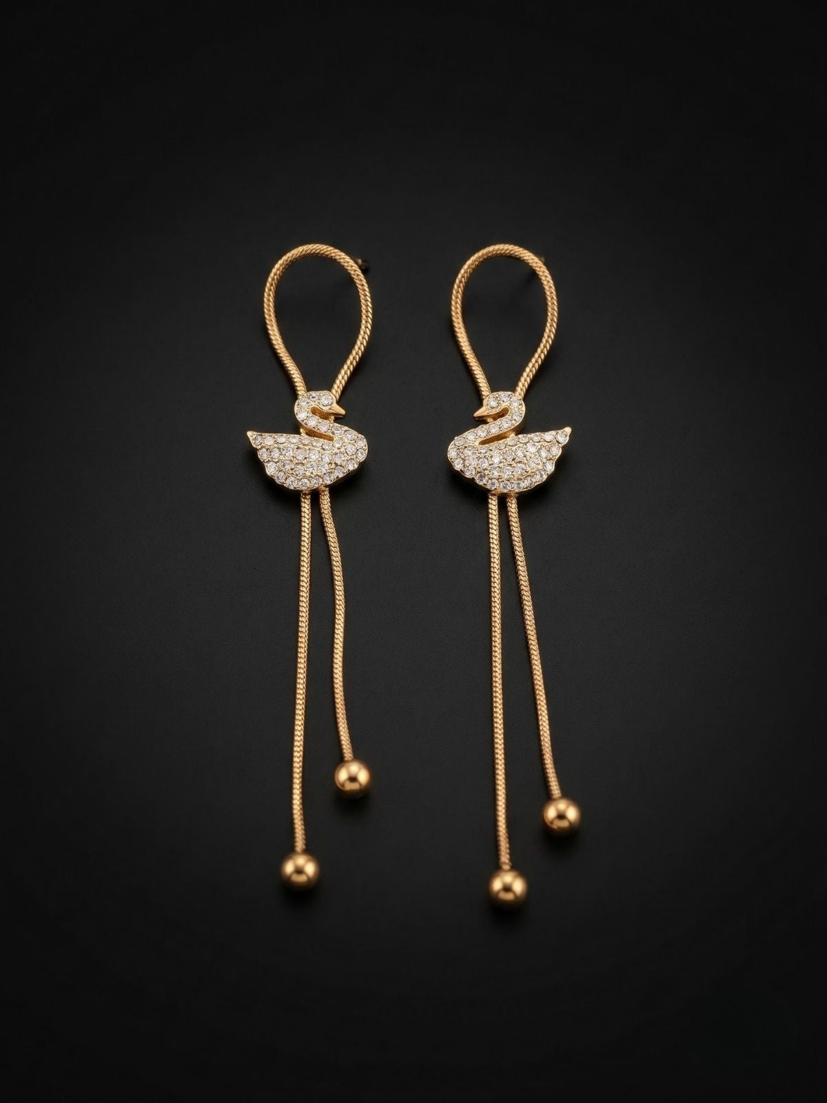 Sorelle Swan Chain Earrings