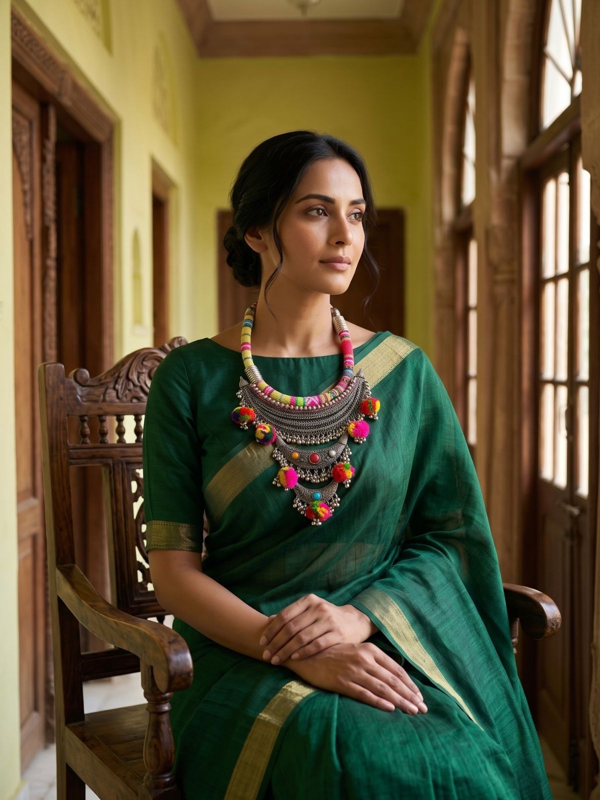Aavira Tribal Cascade Necklace