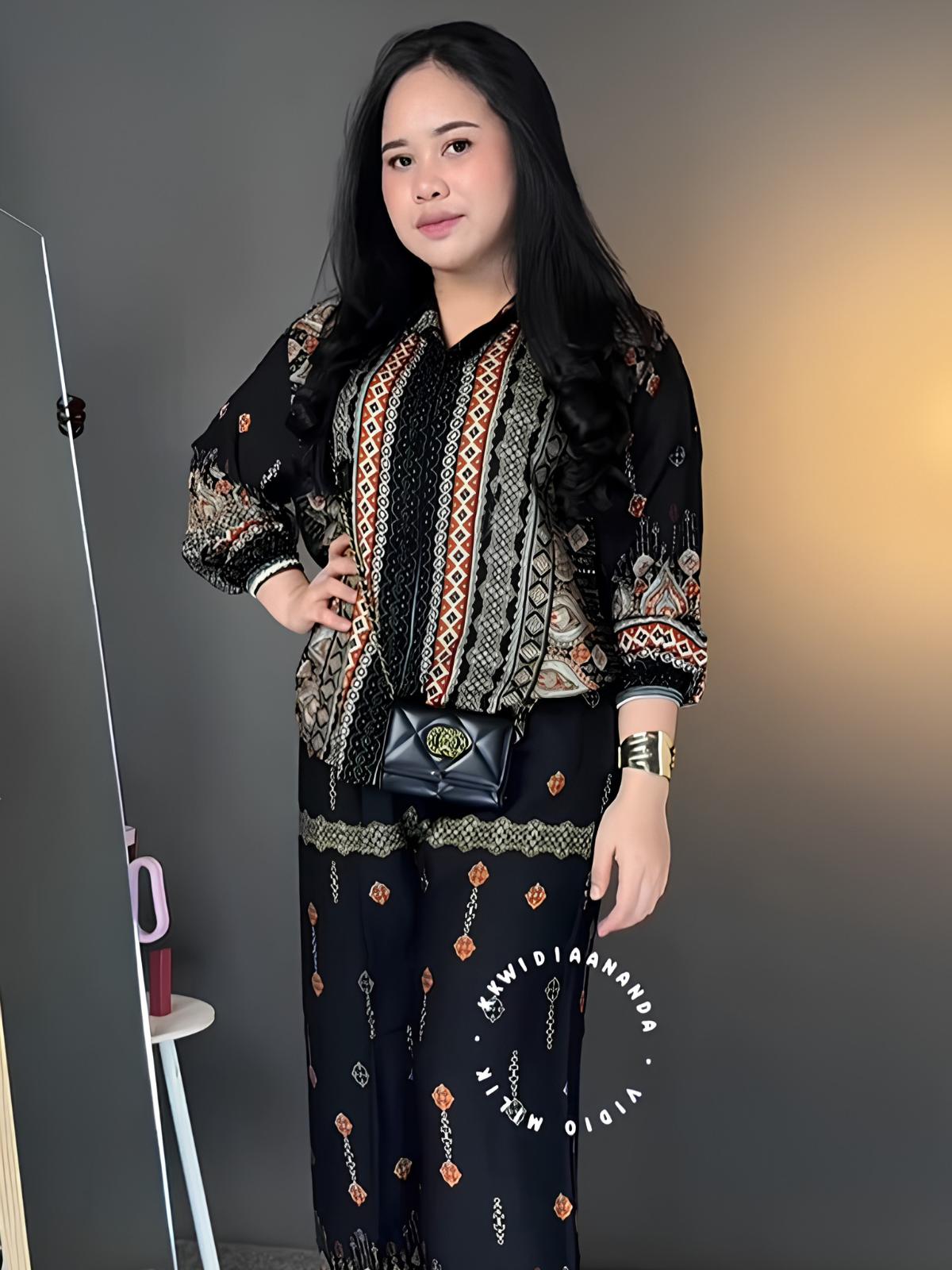 Zarevia Noir Printed Co-ord Set
