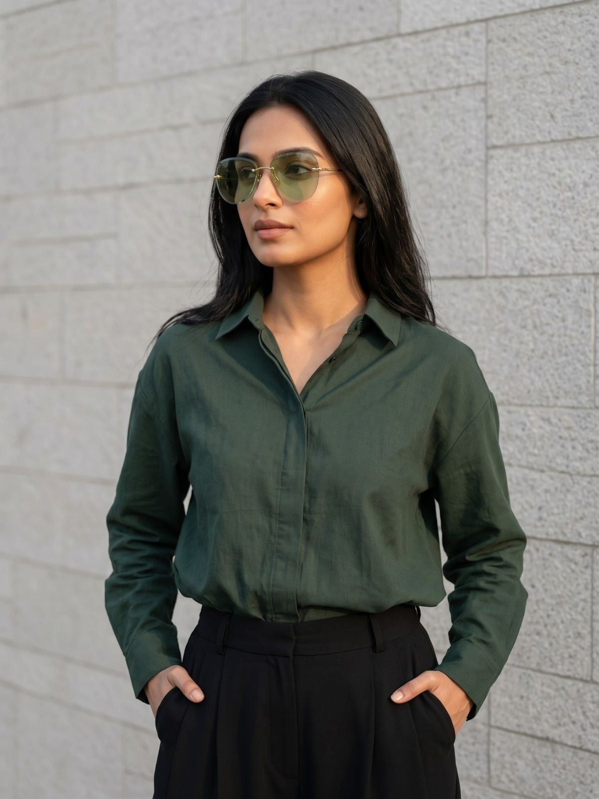 Elara Verde Sunglasses