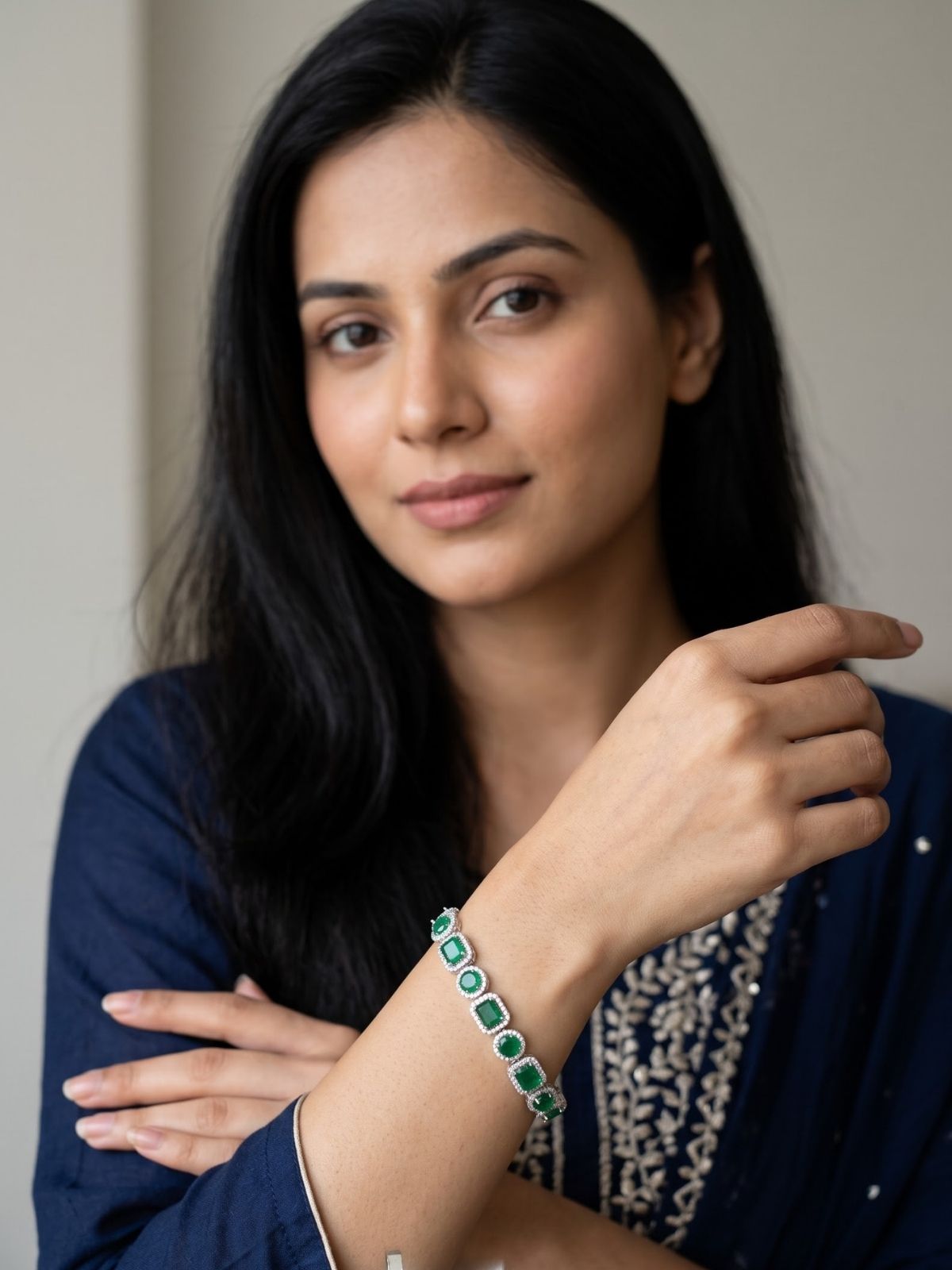 Verelle Emerald Link Bracelet
