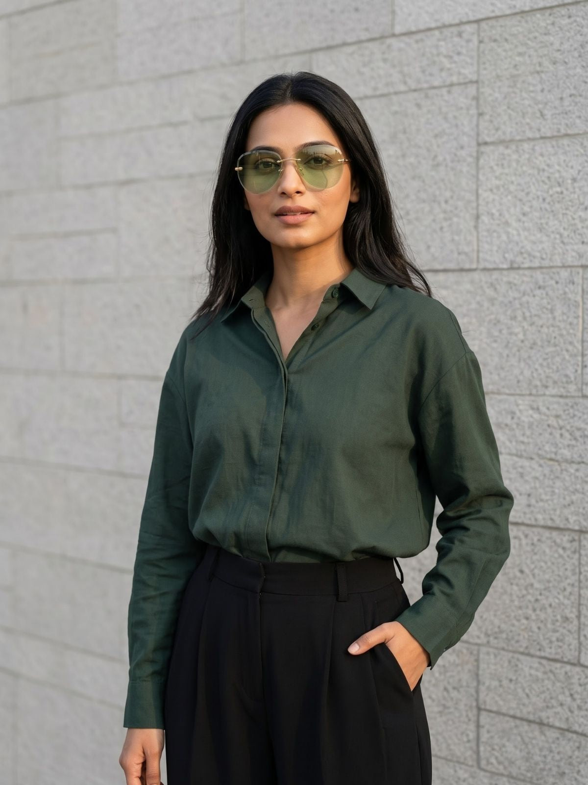 Elara Verde Sunglasses